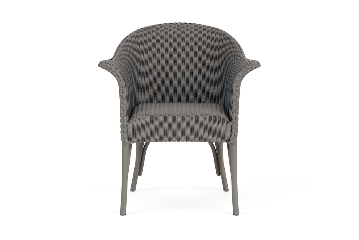 Lloyd Flanders All Seasons Dining Armchair with Padded Seat in Pewter