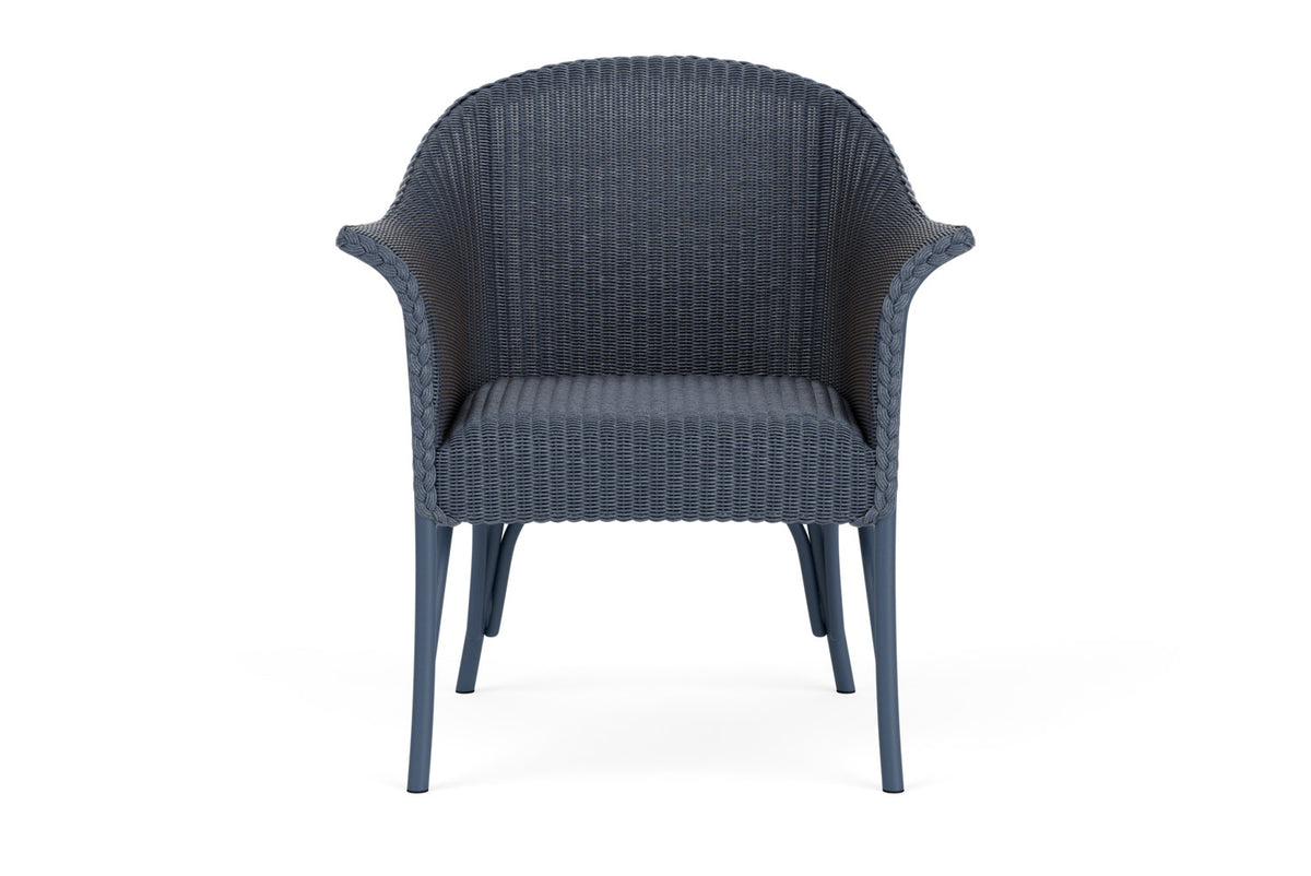 Lloyd Flanders All Seasons Lounge Chair with Padded Seat in Denim Blue