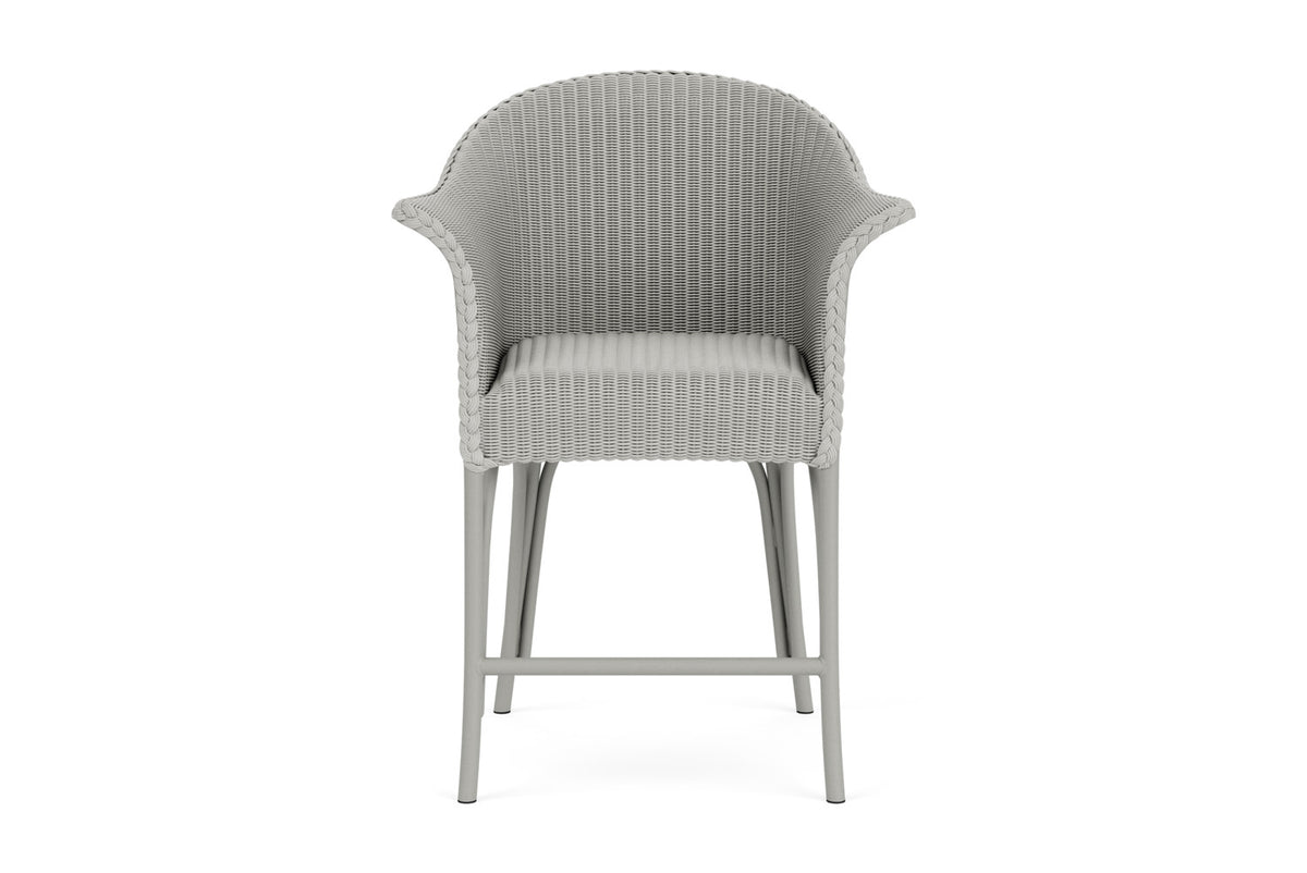 Lloyd Flanders All Seasons Balcony Stool with Padded Seat in Platinum