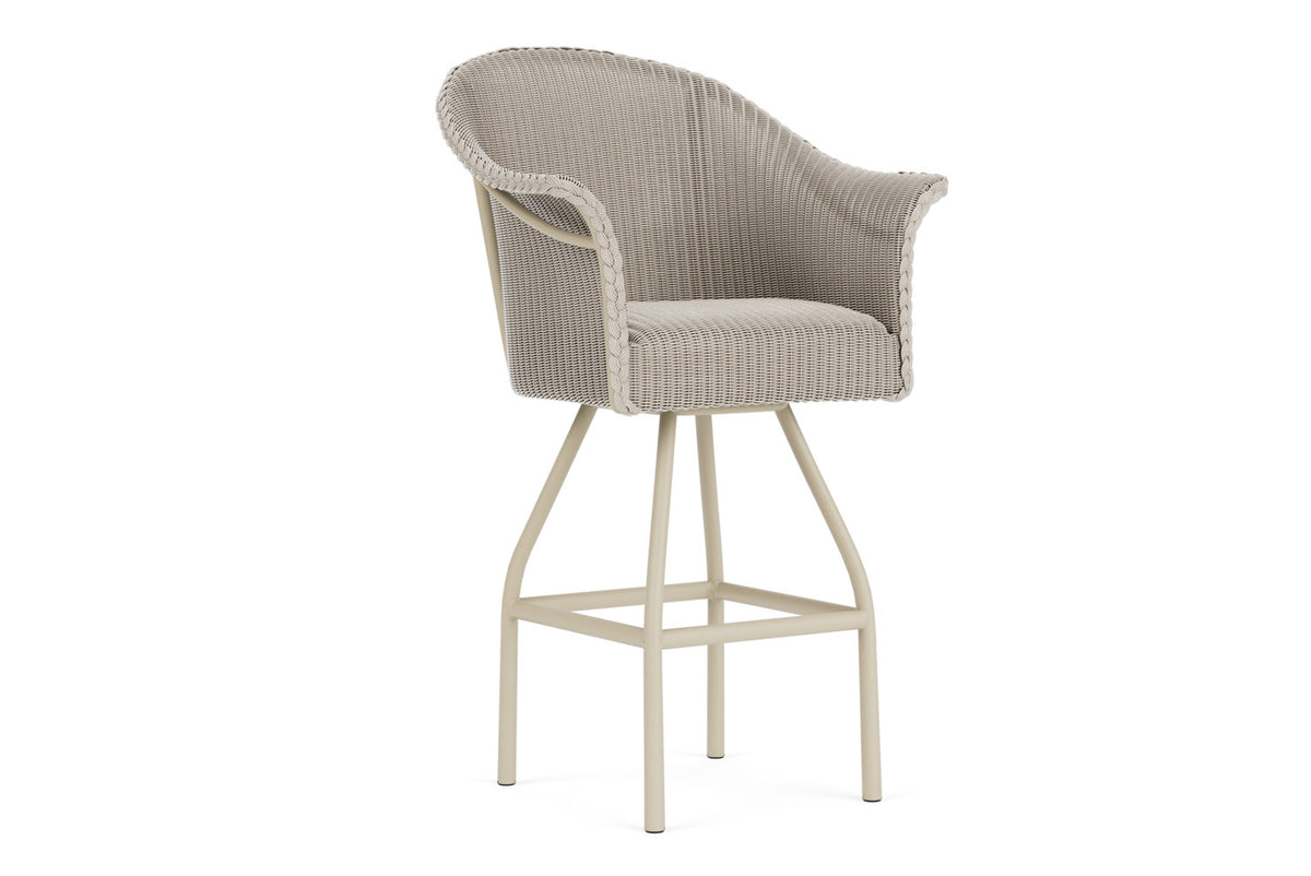 Lloyd Flanders All Seasons Swivel Bar Stool with Padded Seat in Linen, view 2