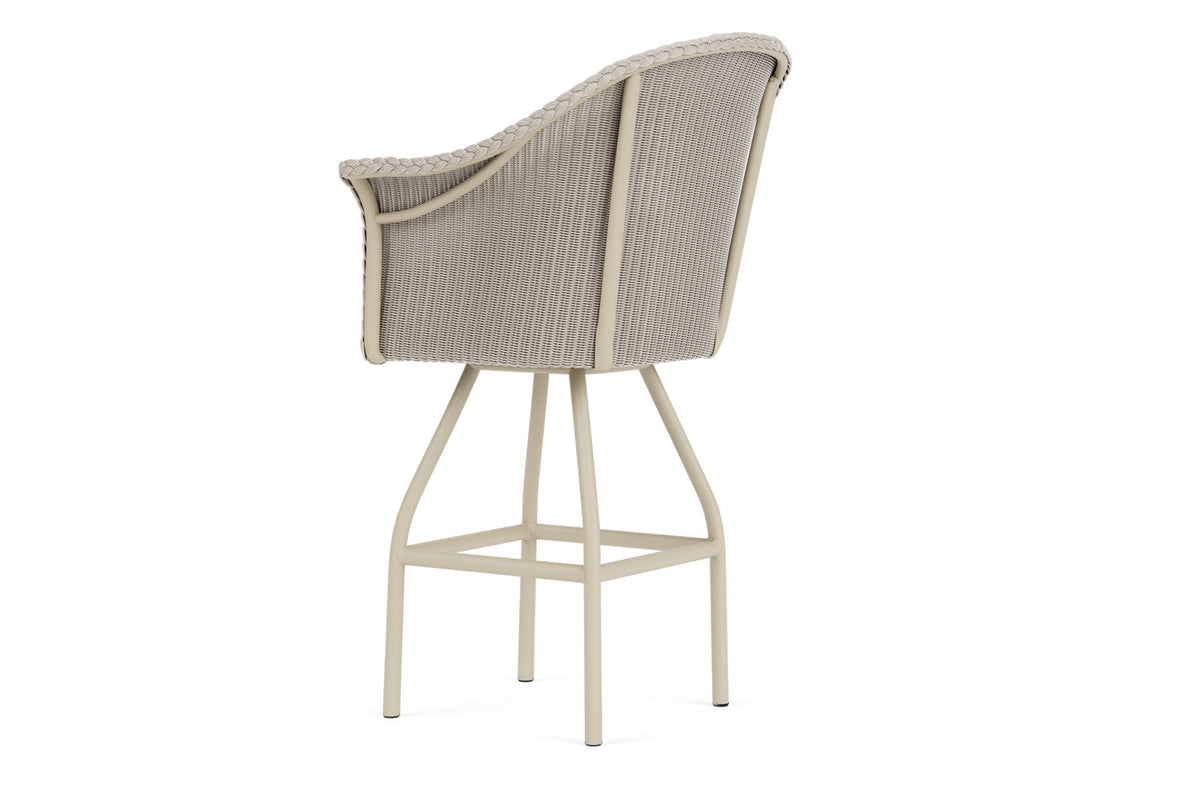 Lloyd Flanders All Seasons Swivel Bar Stool with Padded Seat in Linen, view 8