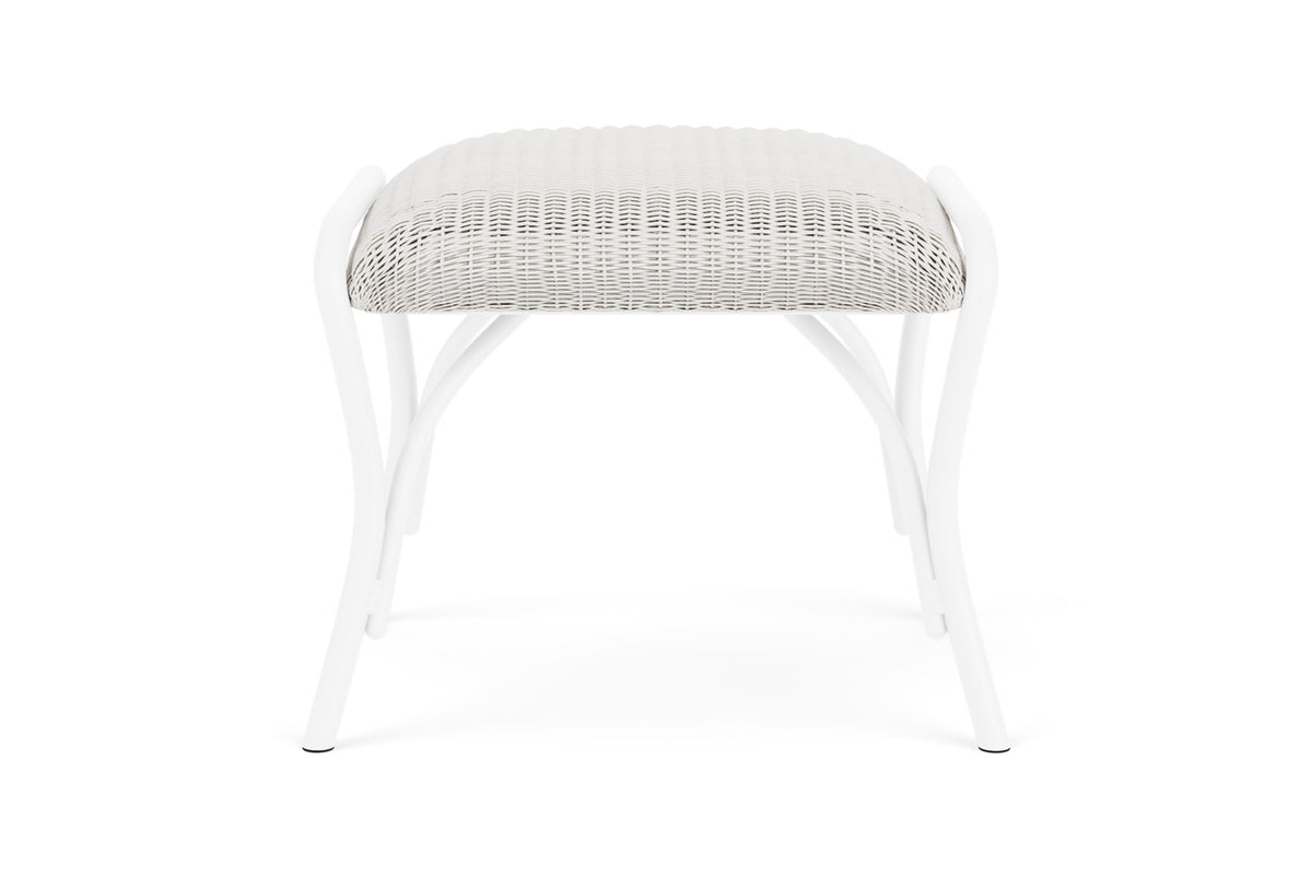 Lloyd Flanders All Seasons Ottoman with Padded Seat in White