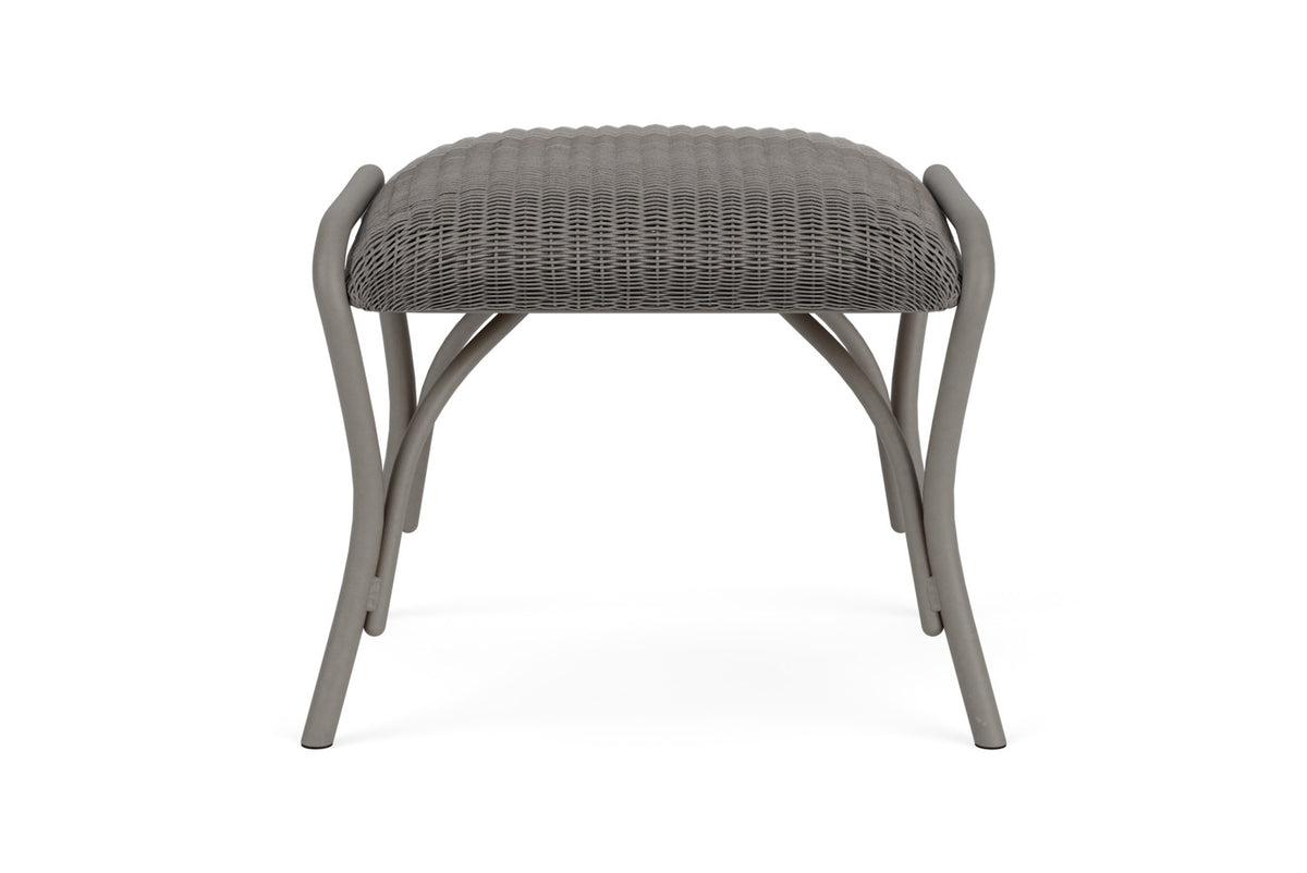 Lloyd Flanders All Seasons Ottoman with Padded Seat in Pewter