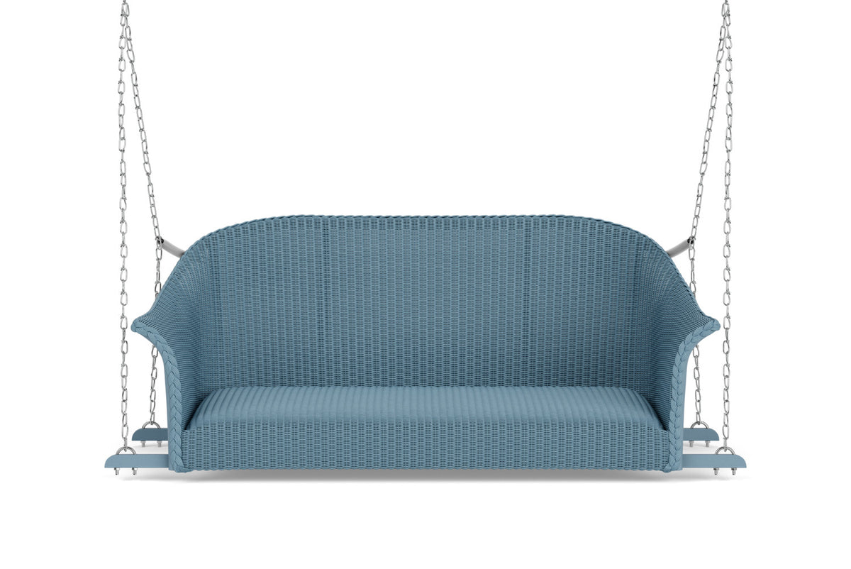 Lloyd Flanders All Seasons Settee Swing with Padded Seat in Stillwater