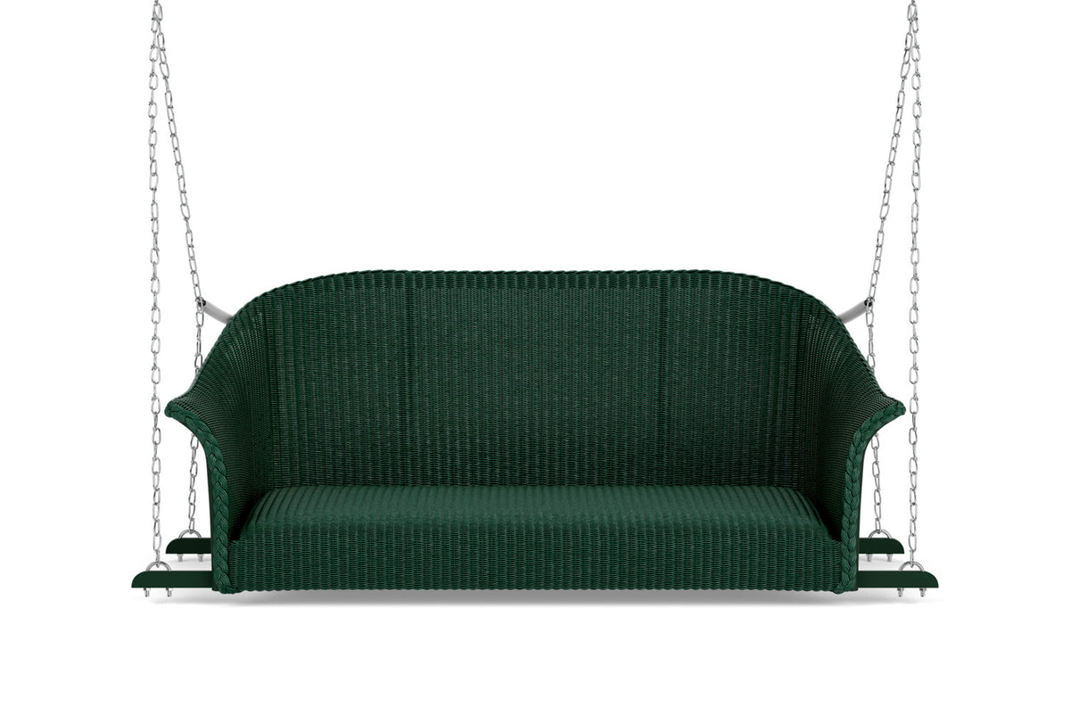 Lloyd Flanders All Seasons Settee Swing with Padded Seat in Woodland