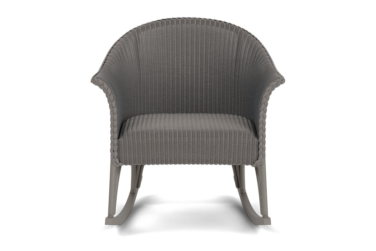 Lloyd Flanders All Seasons Lounge Rocker with Padded Seat in Pewter
