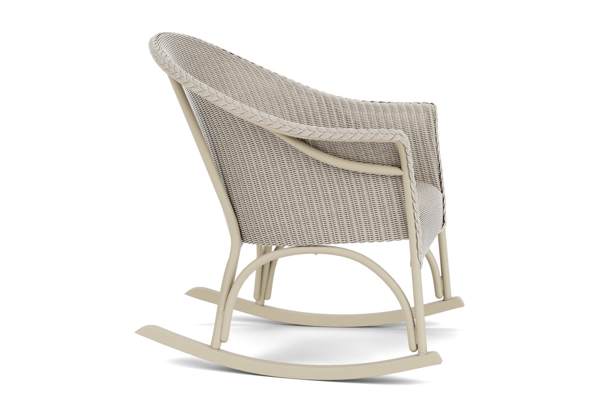 Lloyd Flanders All Seasons Lounge Rocker with Padded Seat in Linen, view 4