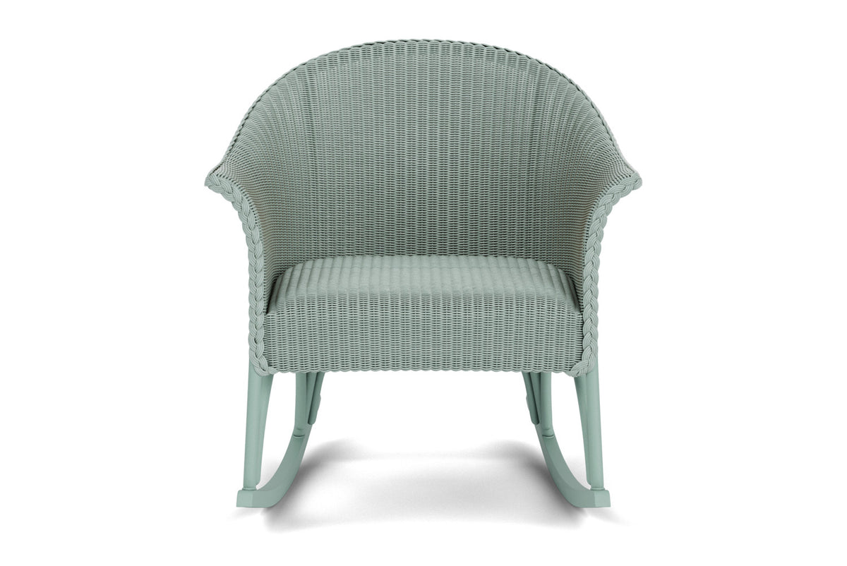 Lloyd Flanders All Seasons Lounge Rocker with Padded Seat in Sea Glass