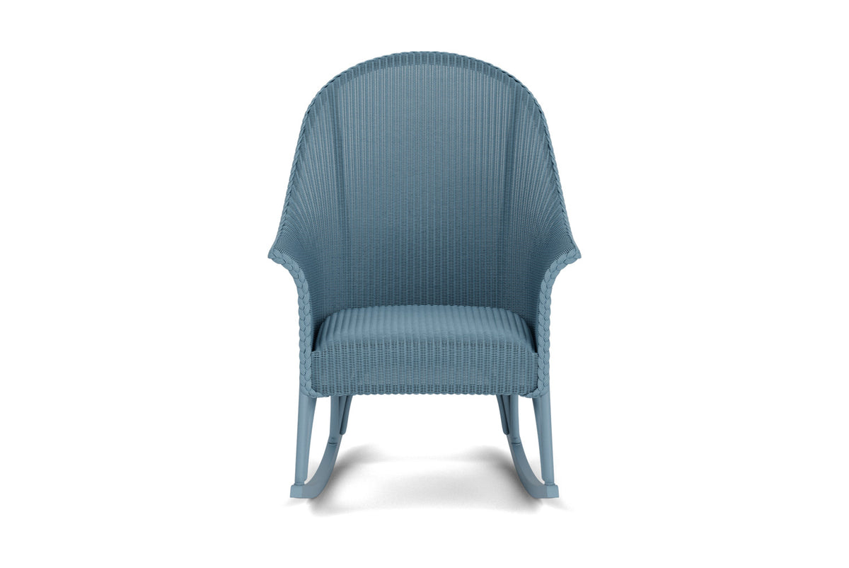 Lloyd Flanders All Seasons High Back Porch Rocker with Padded Seat in Stillwater