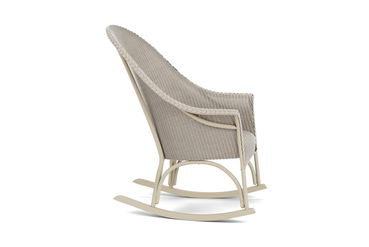 Lloyd Flanders All Seasons High Back Porch Rocker with Padded Seat in Linen, view 4