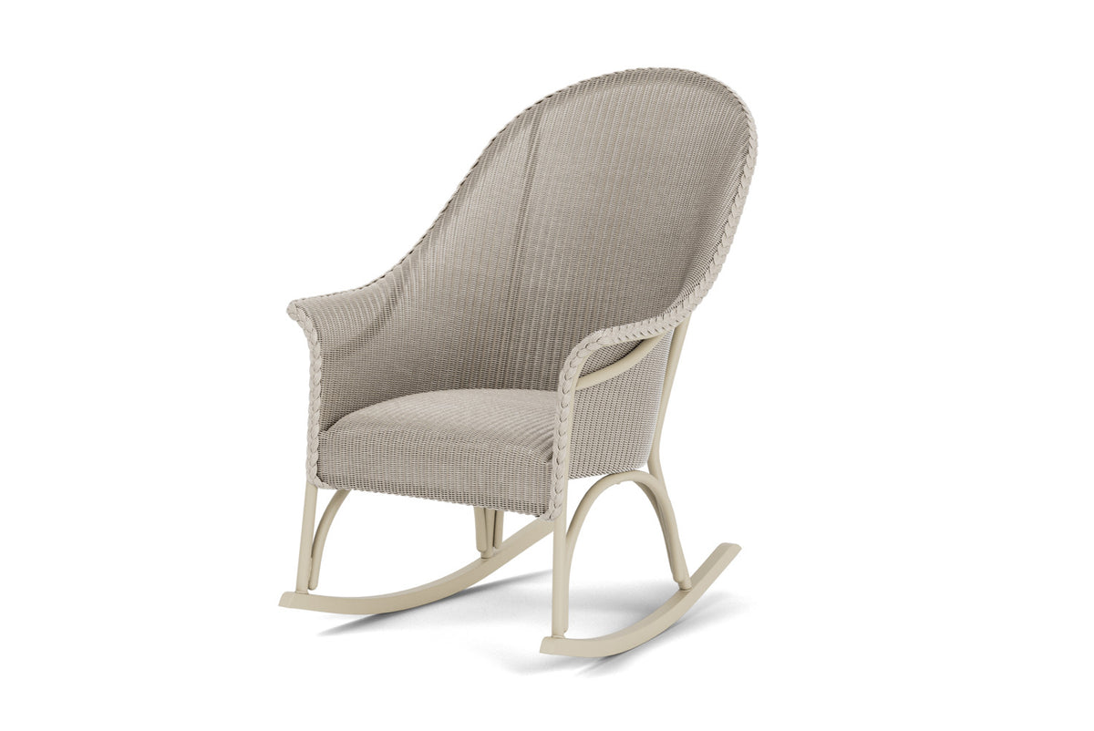 Lloyd Flanders All Seasons High Back Porch Rocker with Padded Seat in Linen, view 10