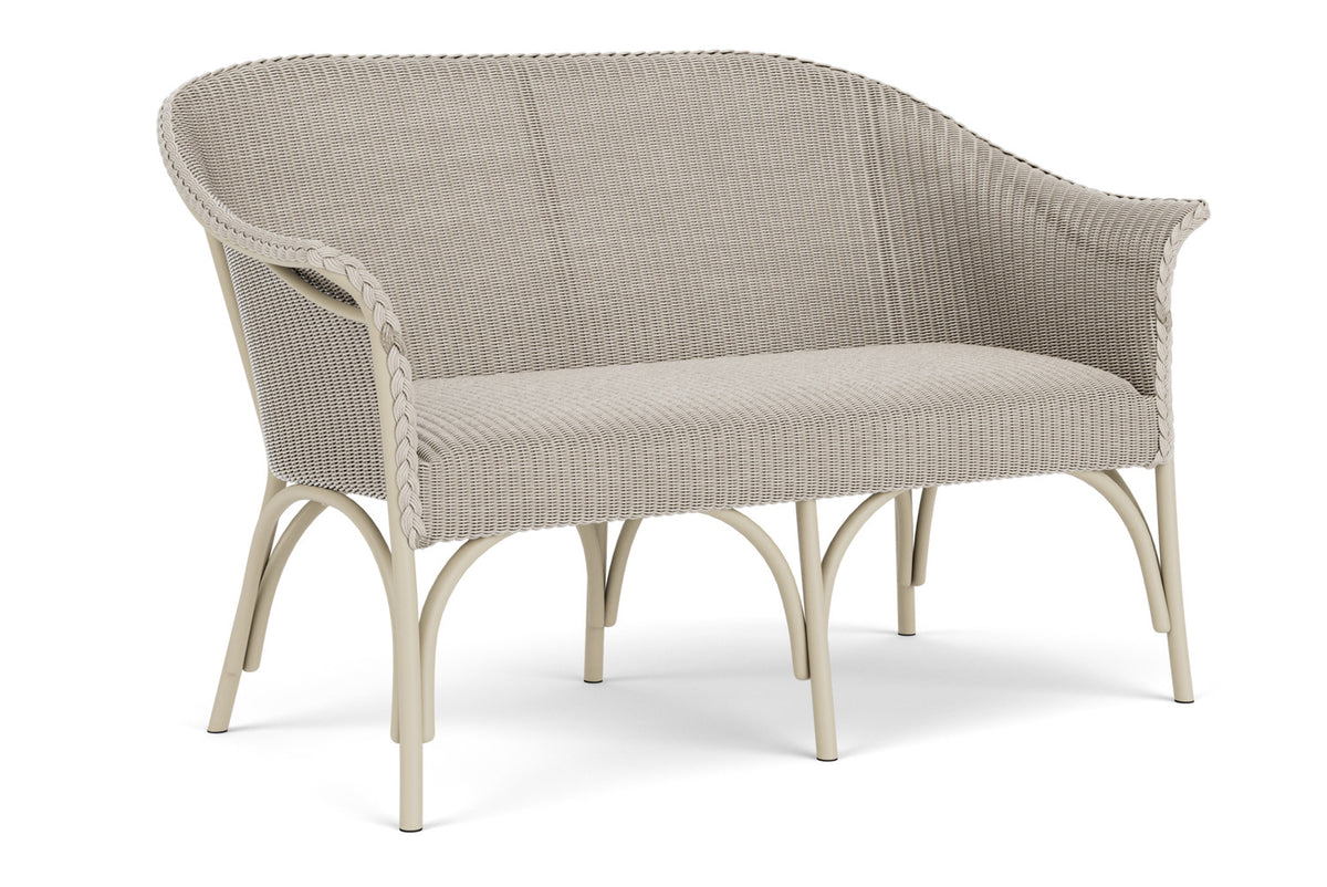 Lloyd Flanders All Seasons Settee with Padded Seat in Linen, view 2