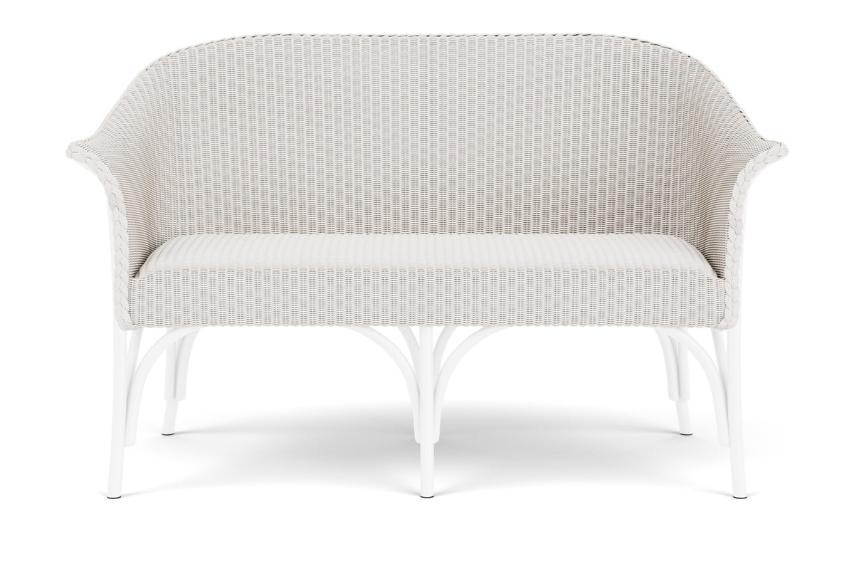 Lloyd Flanders All Seasons Settee with Padded Seat in White