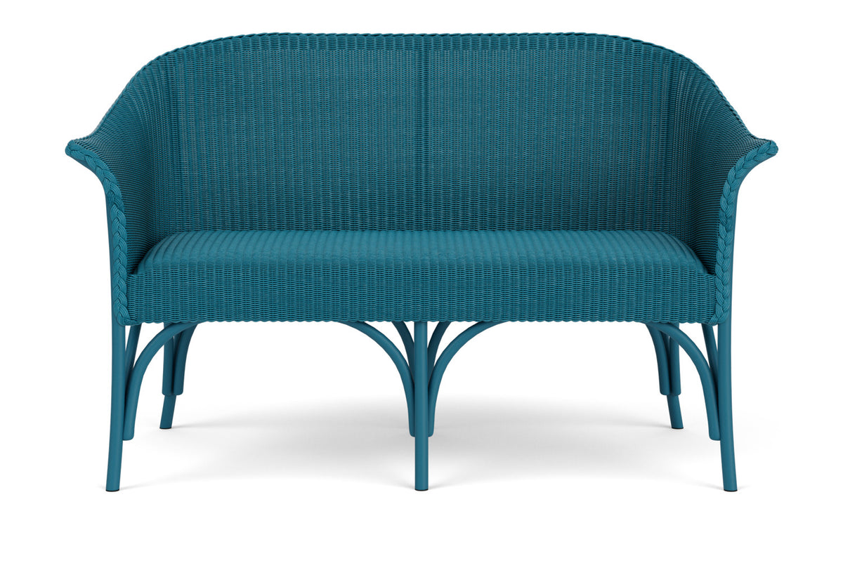 Lloyd Flanders All Seasons Settee with Padded Seat in Peacock