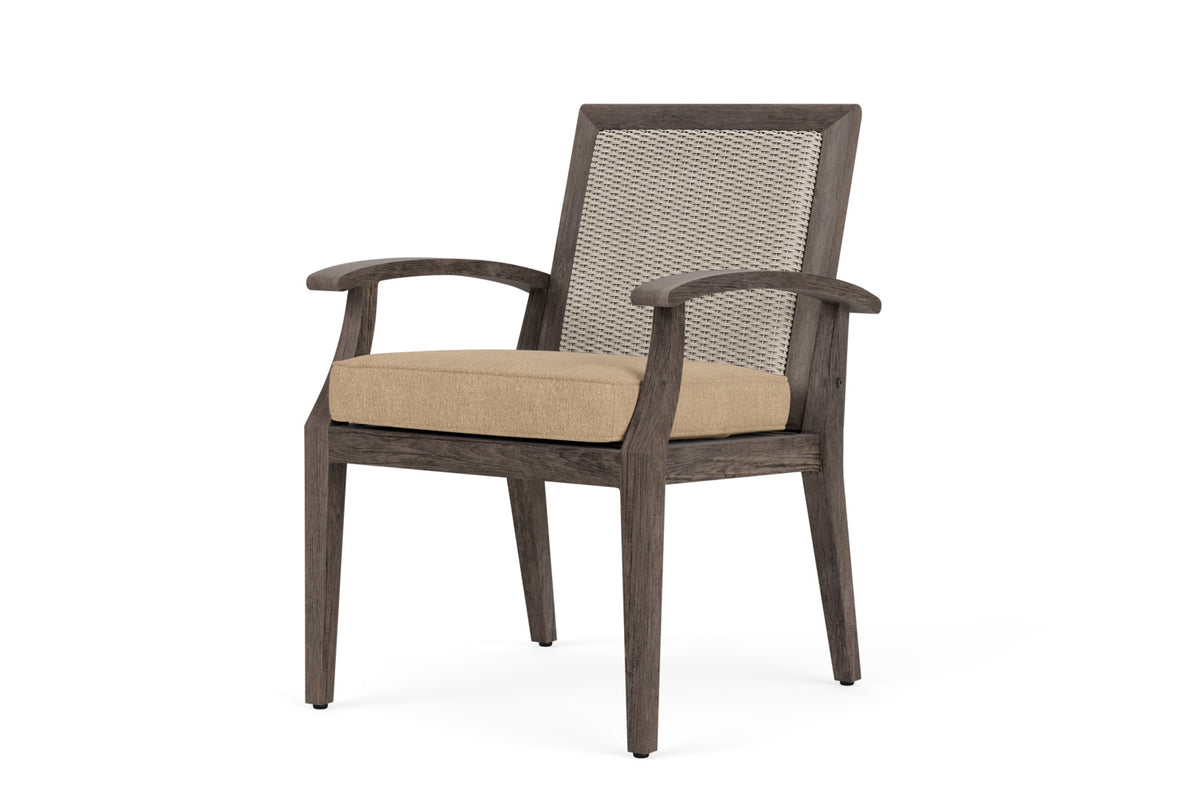 Lloyd Flanders Frontier Dining Set in Linen with Hayden Sand fabric, view 10