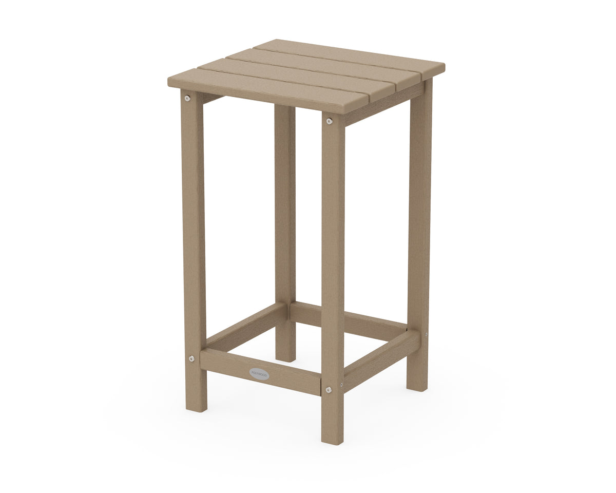 POLYWOOD Long Island 26" Counter Side Table in Vintage Sahara