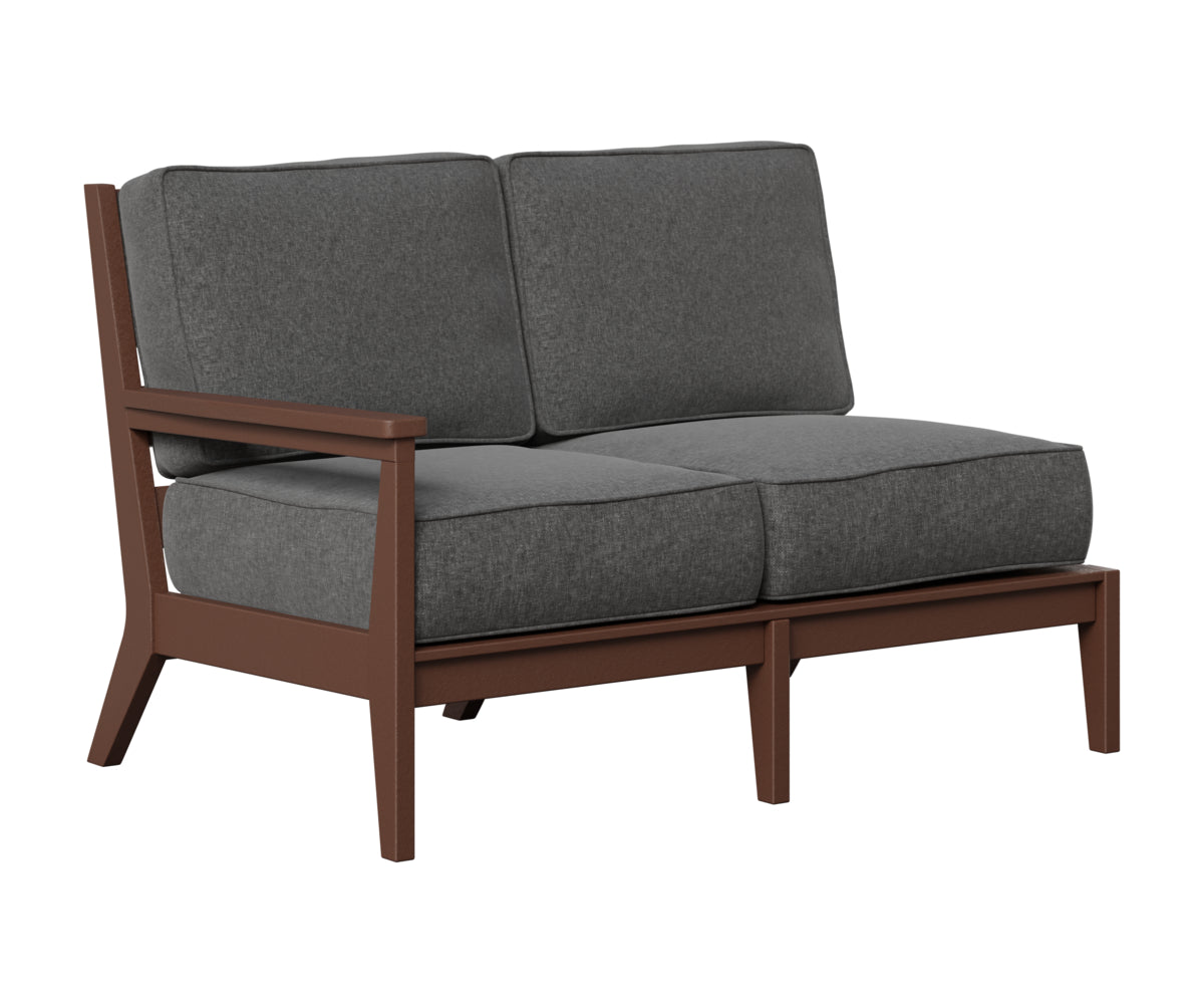 Berlin Gardens Mayhew Right Arm Loveseat in Chocolate Brown