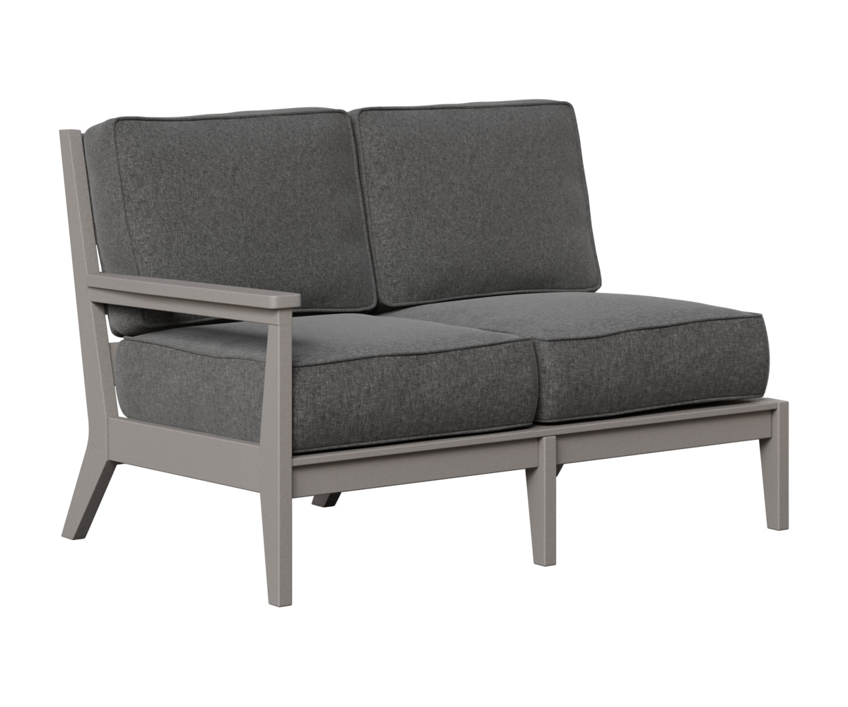 Berlin Gardens Mayhew Right Arm Loveseat in Light Gray