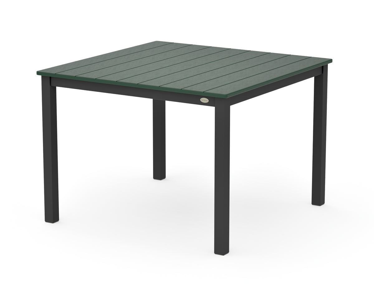 POLYWOOD Main Street 42 x 42 Dining Table in Black / Green