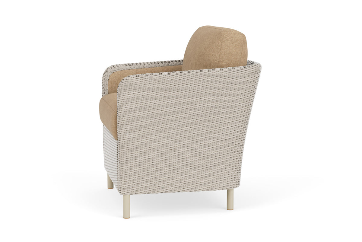 Lloyd Flanders Visions Dining Armchair in Linen with Hayden Sand fabric, view 9