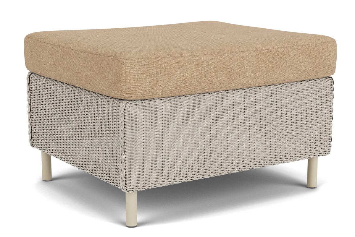 Lloyd Flanders Visions Ottoman in Linen with Hayden Sand fabric, view 2