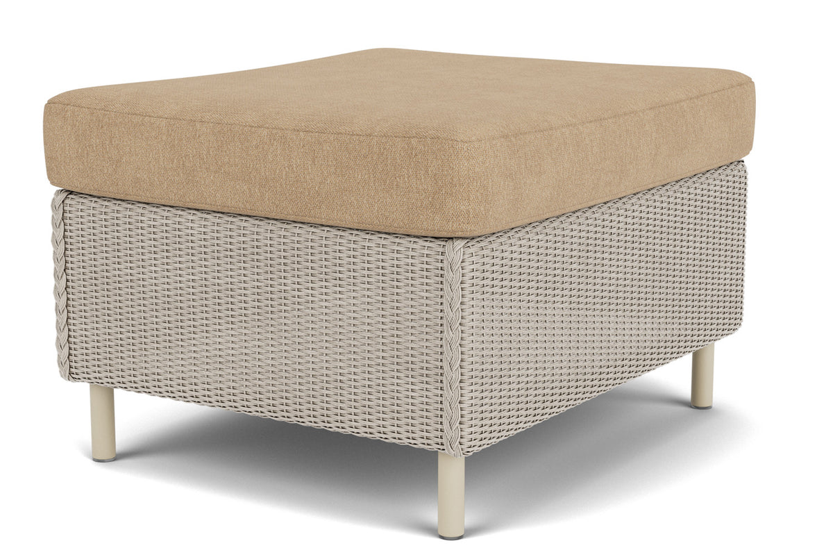 Lloyd Flanders Visions Ottoman in Linen with Hayden Sand fabric, view 3