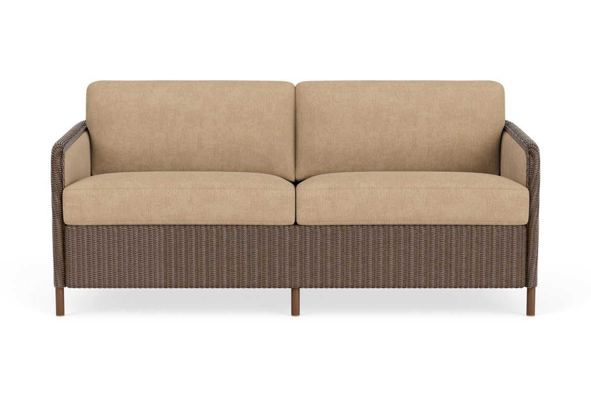 Lloyd Flanders Visions Sofa in Bark with Hayden Sand fabric