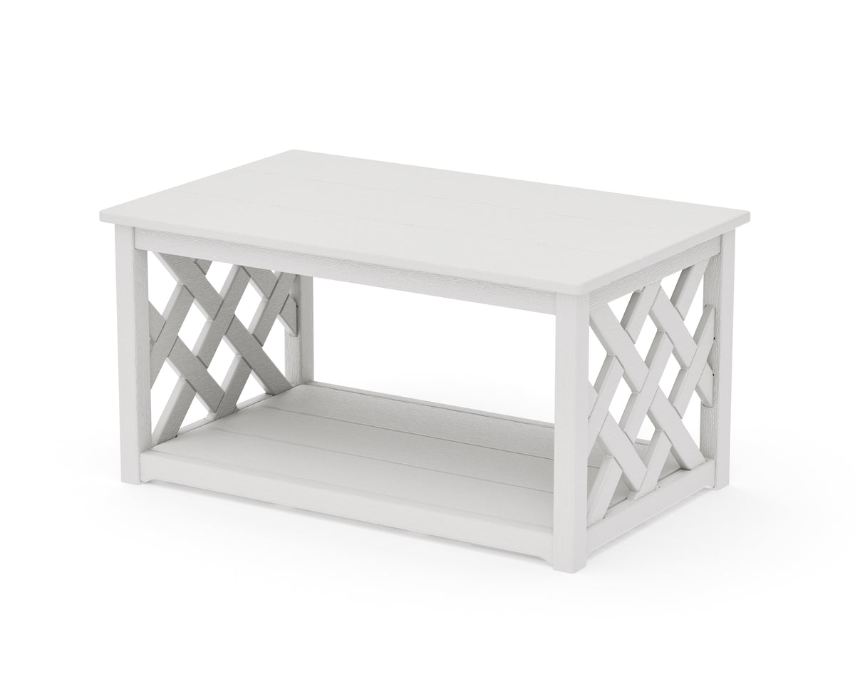 POLYWOOD Wovendale Coffee Table in Vintage White