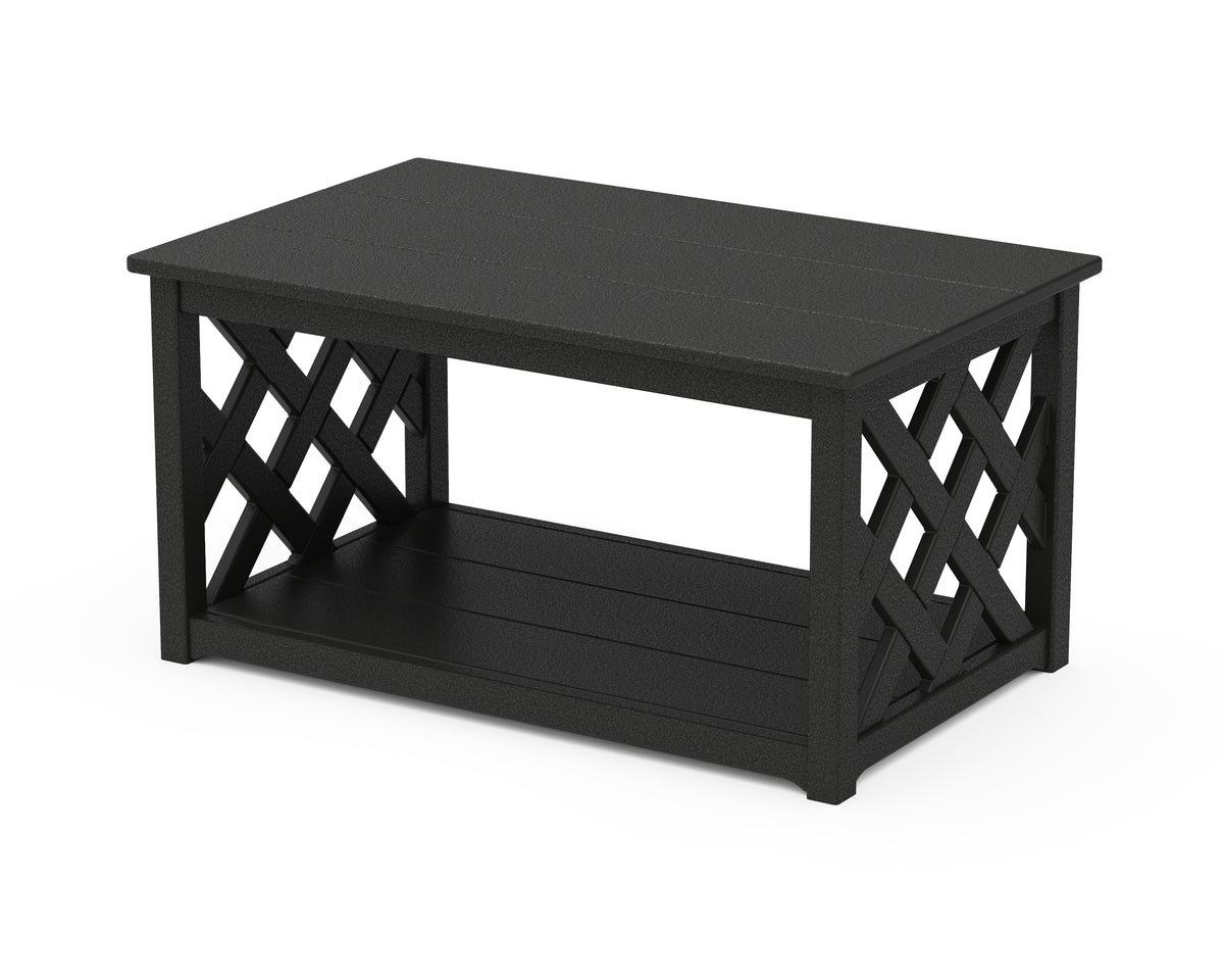 POLYWOOD Wovendale Coffee Table in Black