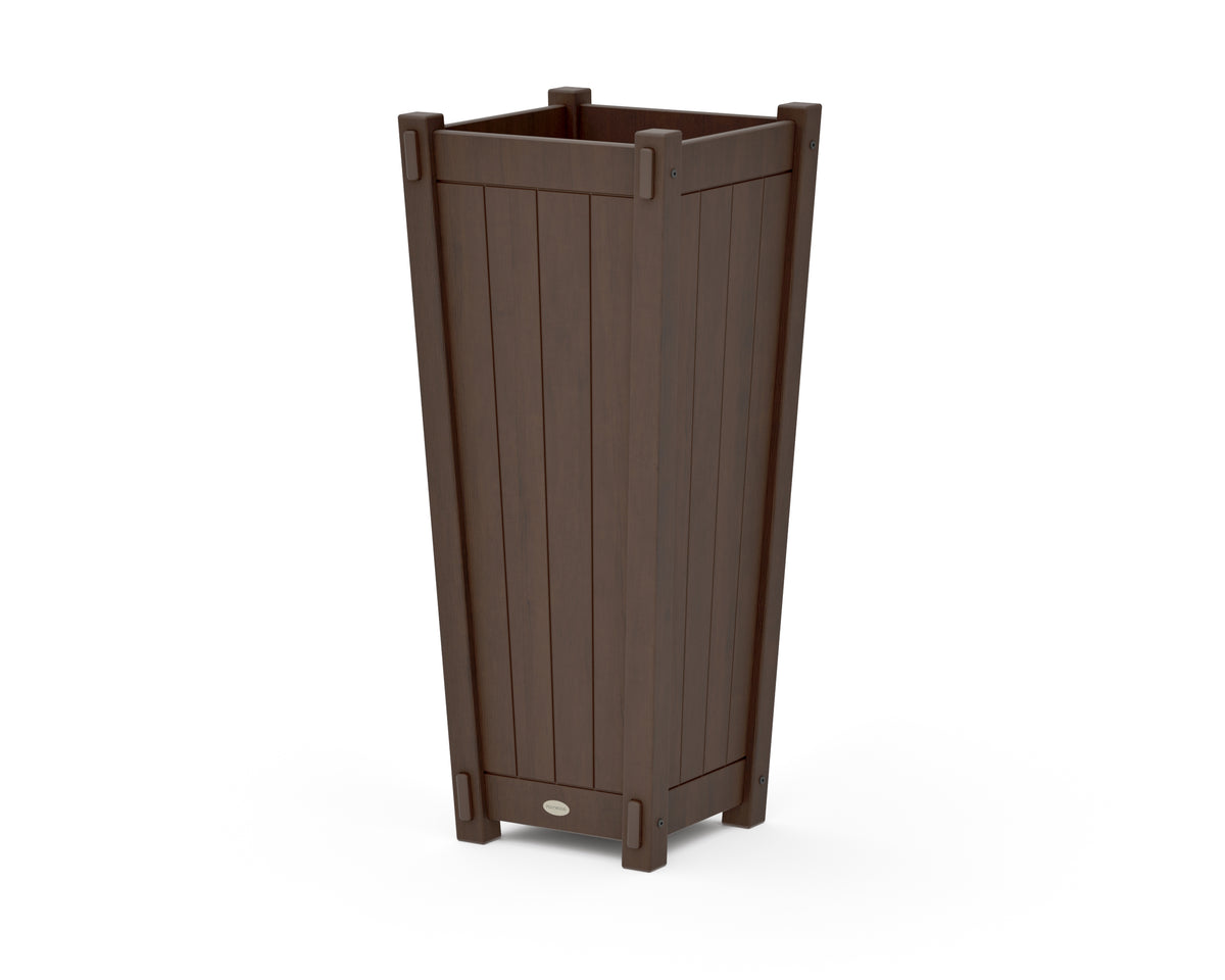 POLYWOOD Vineyard Tapered Square Tall Planter Box in Kona