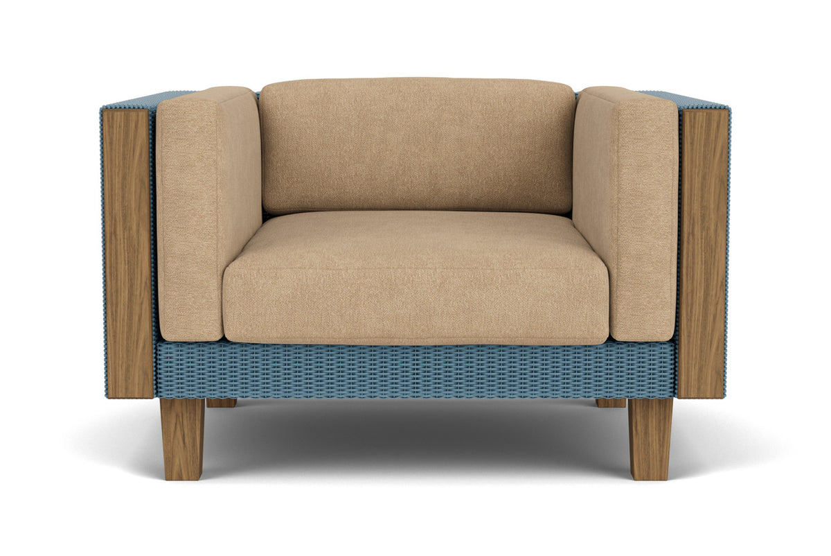Lloyd Flanders Catalina Lounge Chair in Stillwater with Hayden Sand fabric