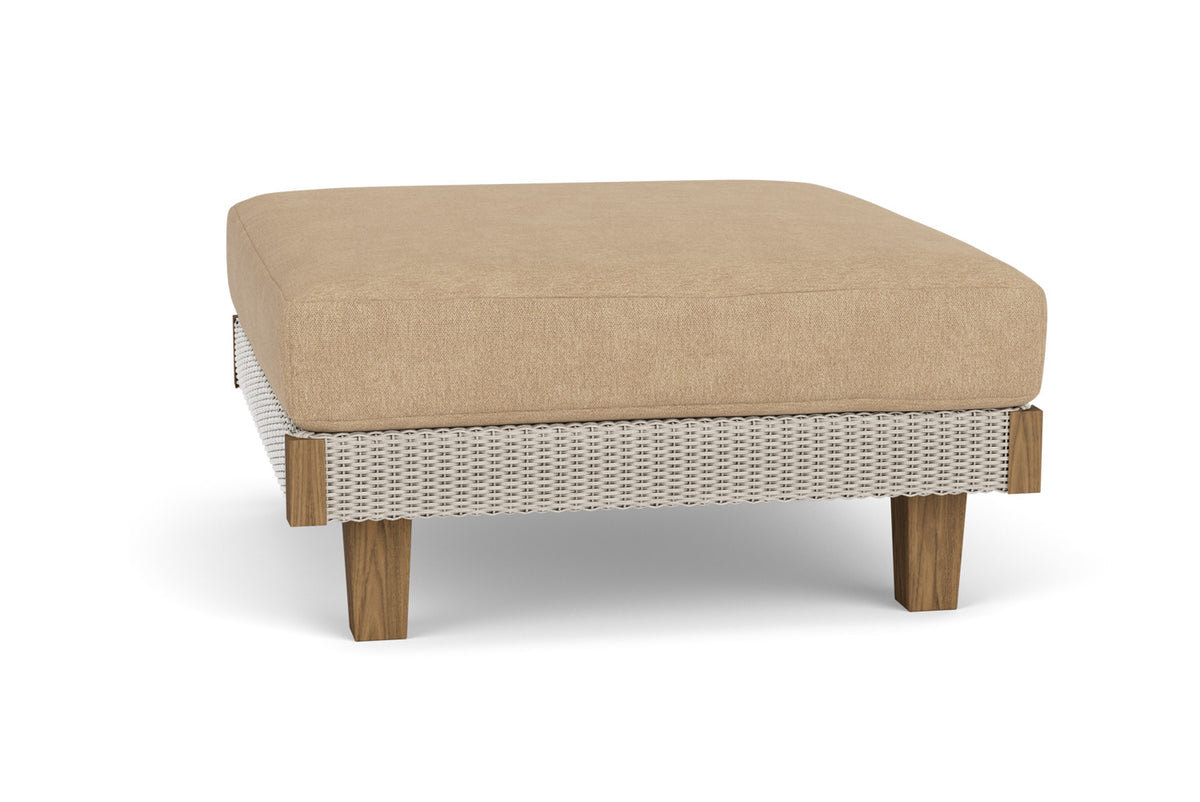 Lloyd Flanders Catalina Ottoman in Linen with Hayden Sand fabric, view 5