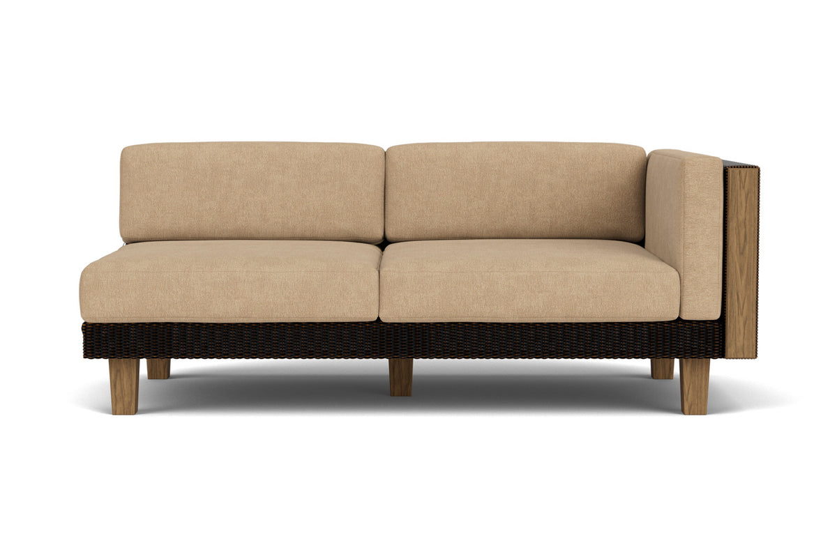 Lloyd Flanders Catalina L-Shaped Sectional in Mink with Hayden Sand fabric