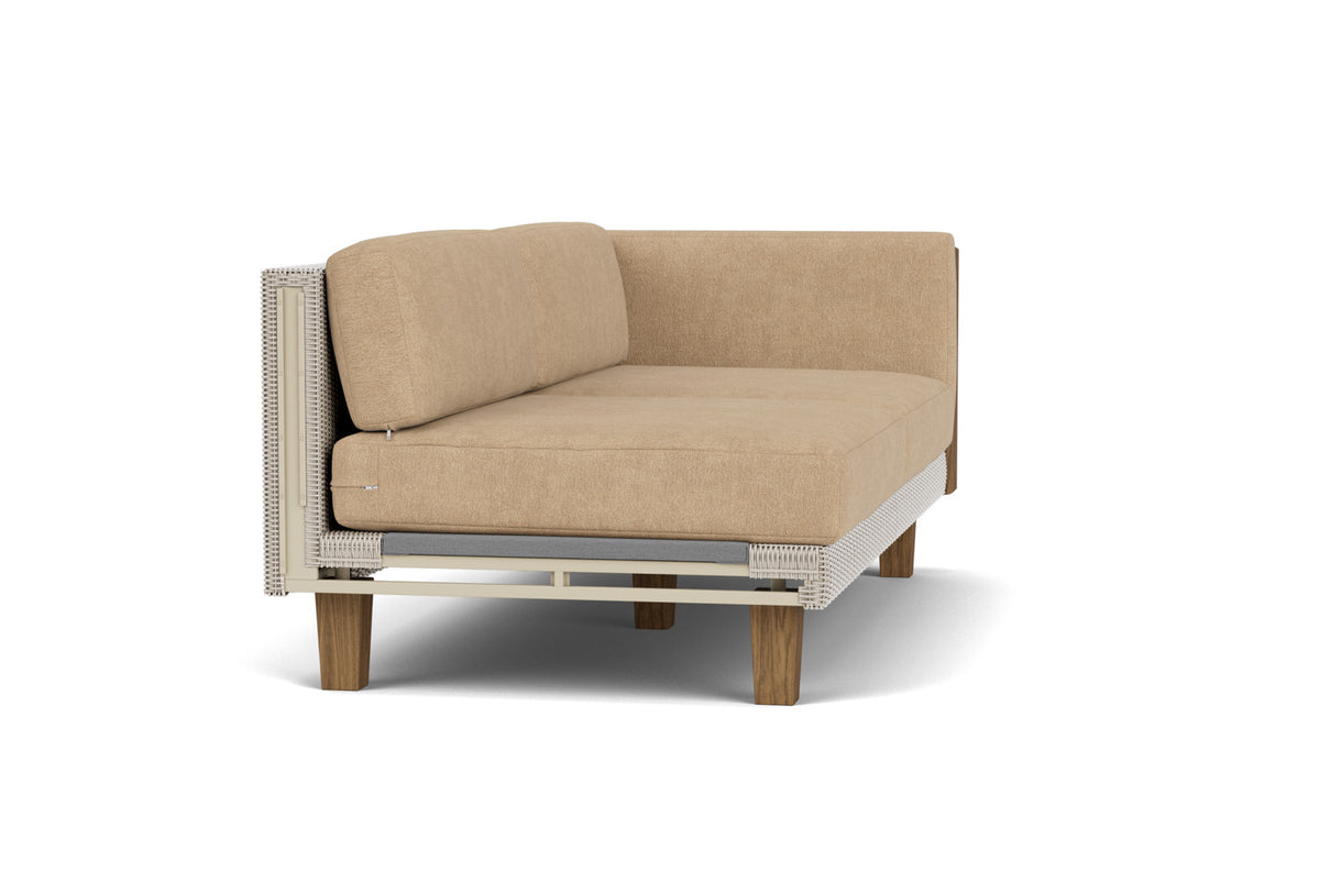 Lloyd Flanders Catalina L-Shaped Sectional in Linen with Hayden Sand fabric, view 4