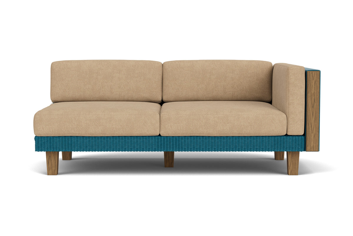Lloyd Flanders Catalina L-Shaped Sectional in Peacock with Hayden Sand fabric