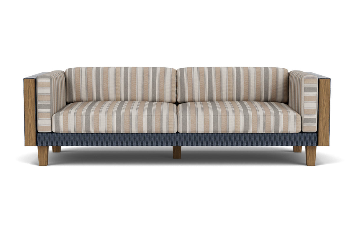 Lloyd Flanders Catalina Sofa in Denim Blue with Hayden Sand fabric