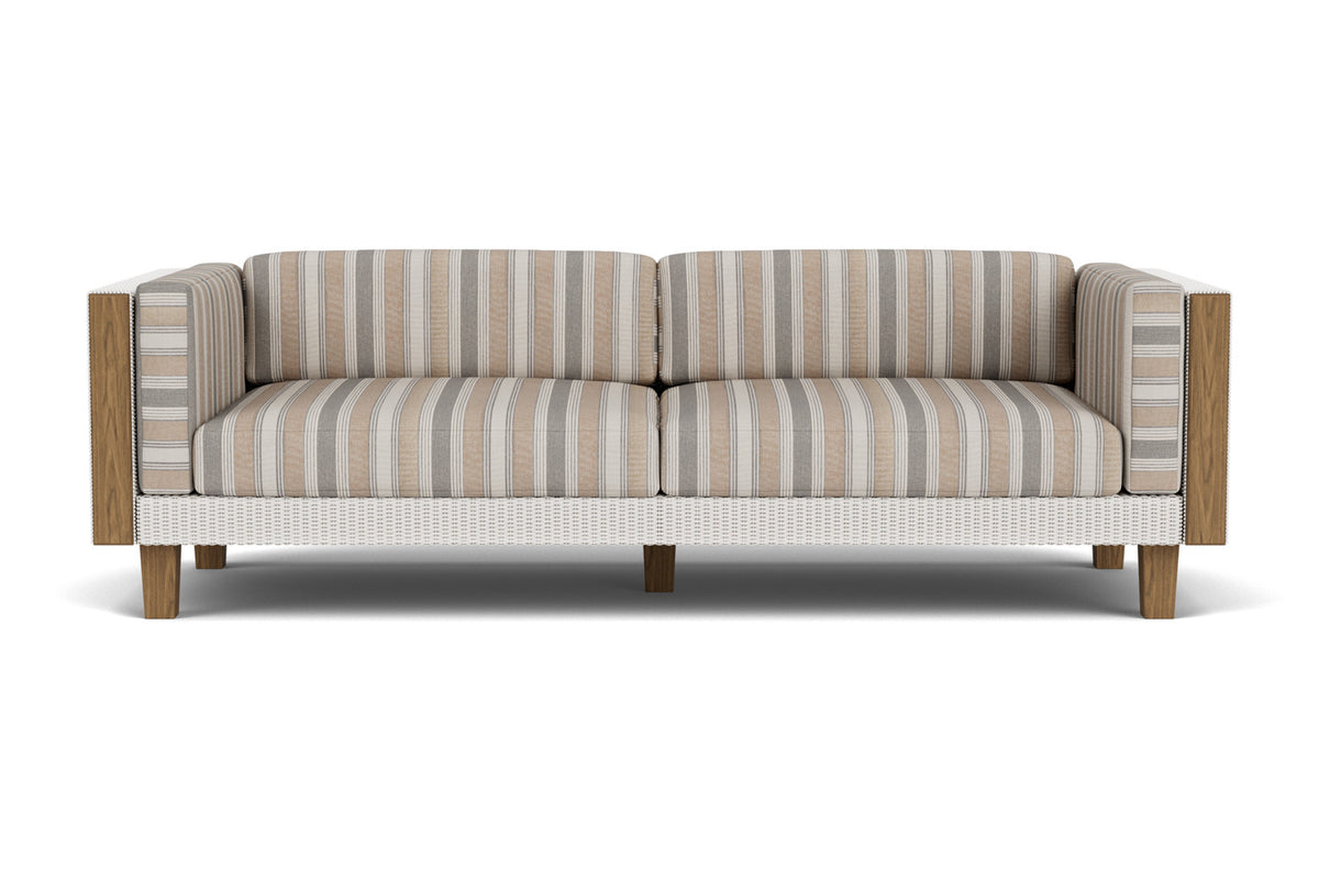 Lloyd Flanders Catalina Living Room Set in White with Hayden Sand fabric