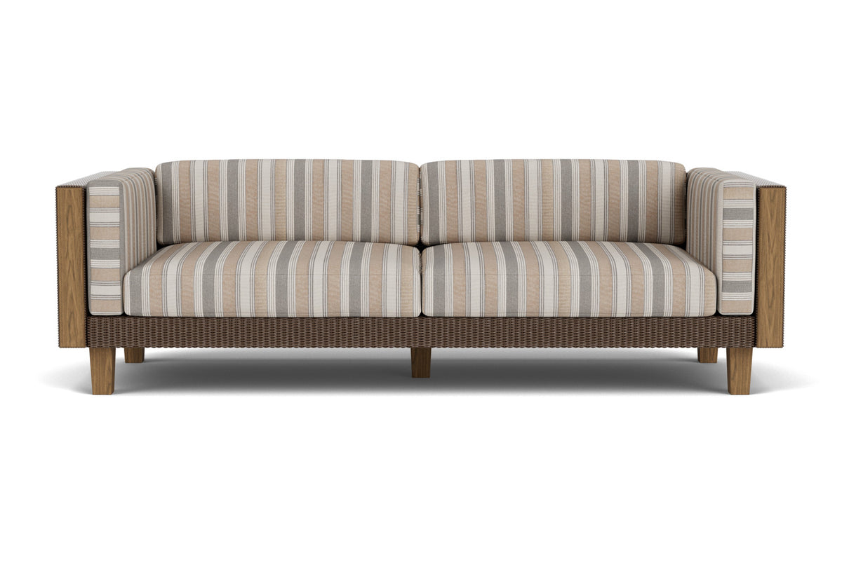 Lloyd Flanders Catalina Sofa in Bark with Hayden Sand fabric