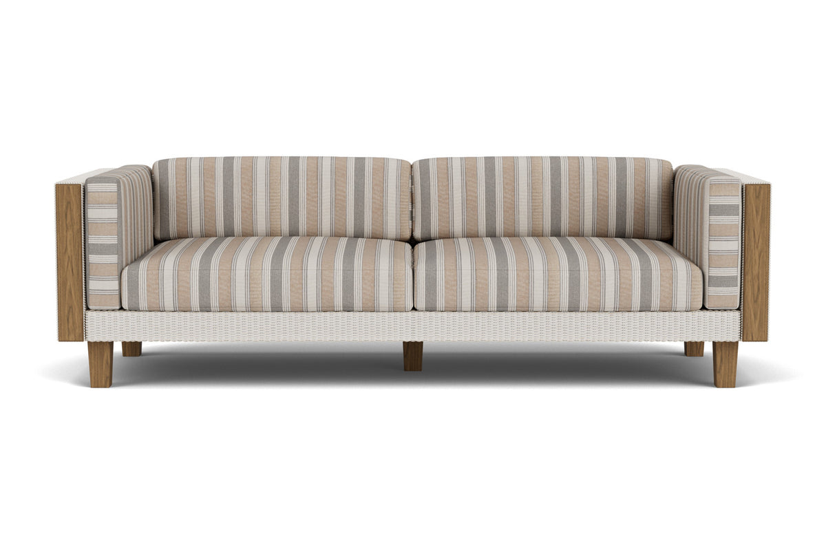 Lloyd Flanders Catalina Sofa in Antique White with Hayden Sand fabric