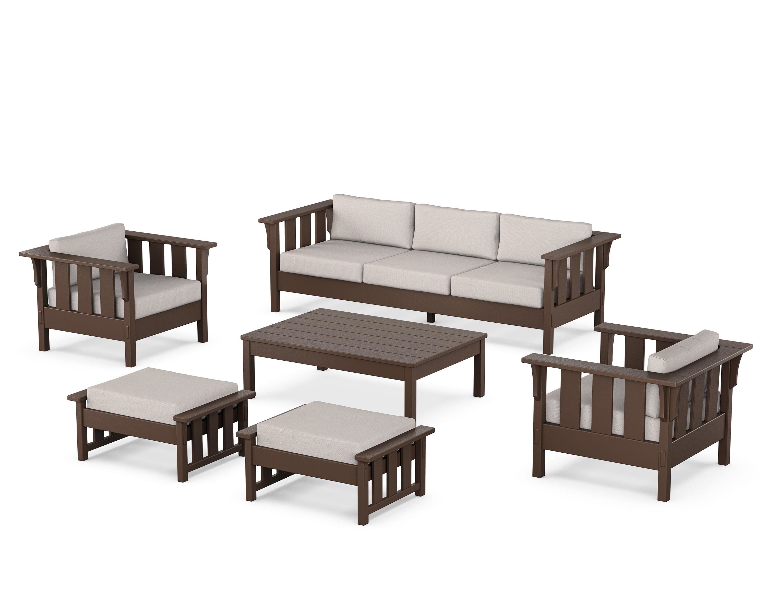 POLYWOOD Acadia 6-Piece Lounge Sofa Set