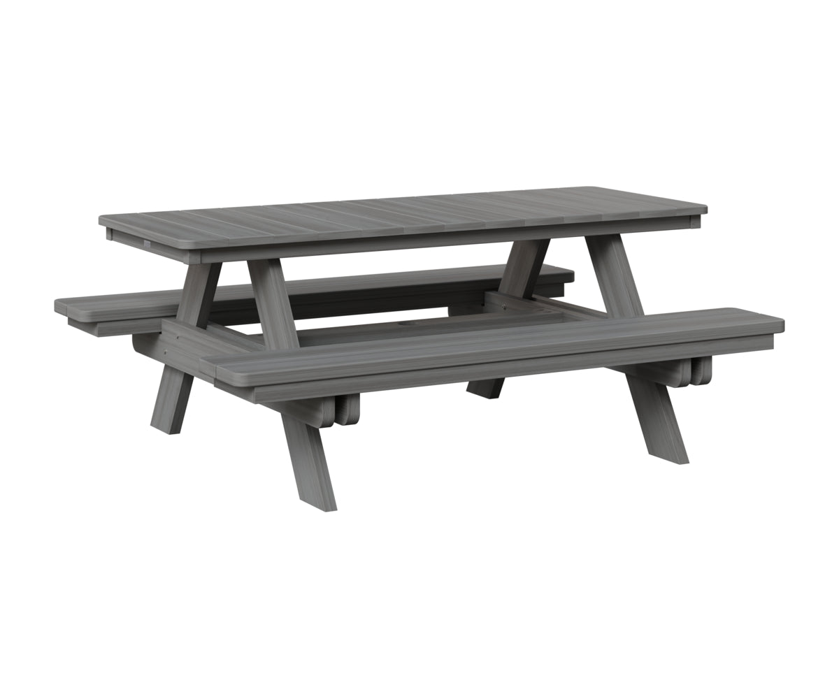Berlin Gardens Rectangular Picnic Table in Driftwood Gray
