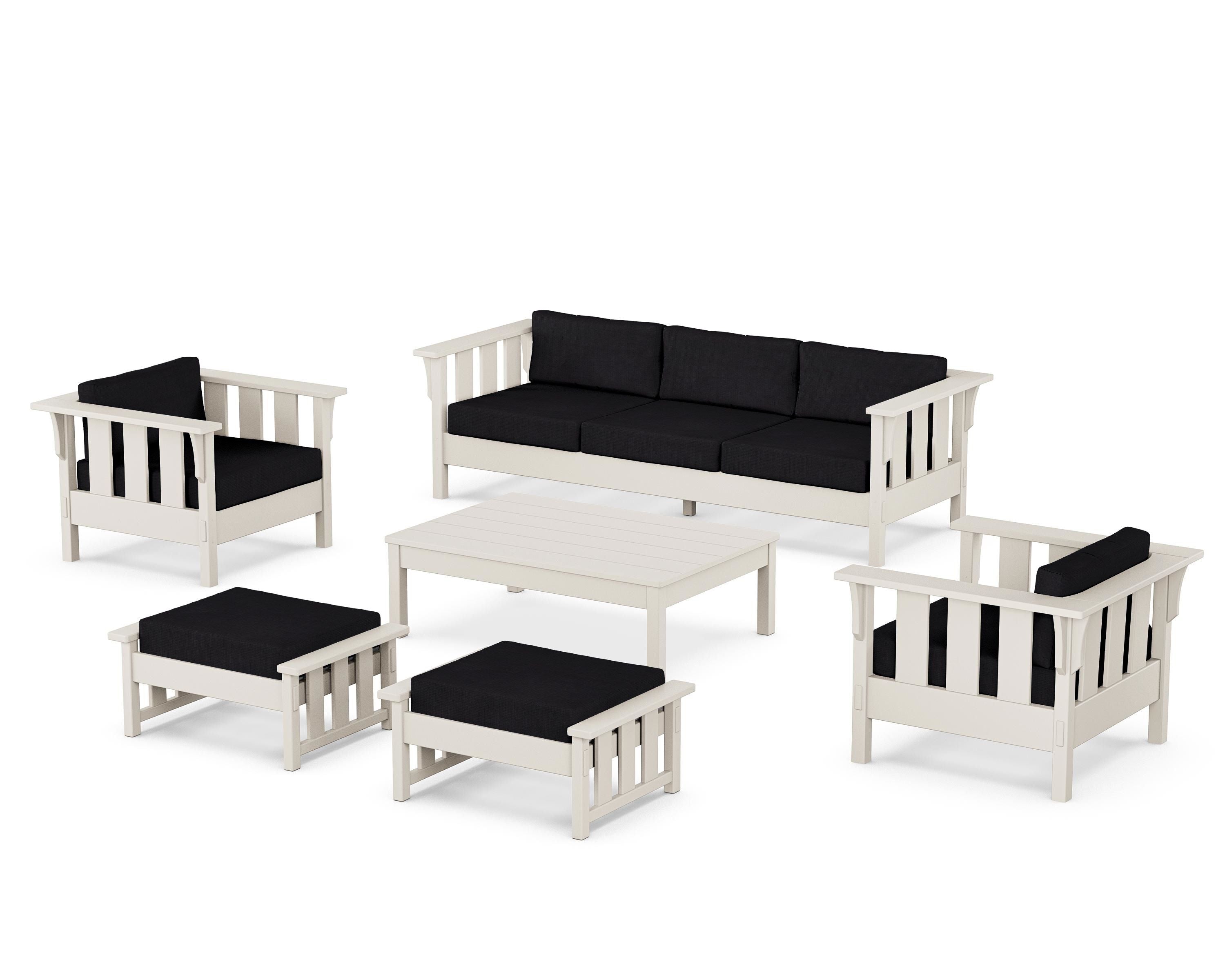 POLYWOOD Acadia 6-Piece Lounge Sofa Set