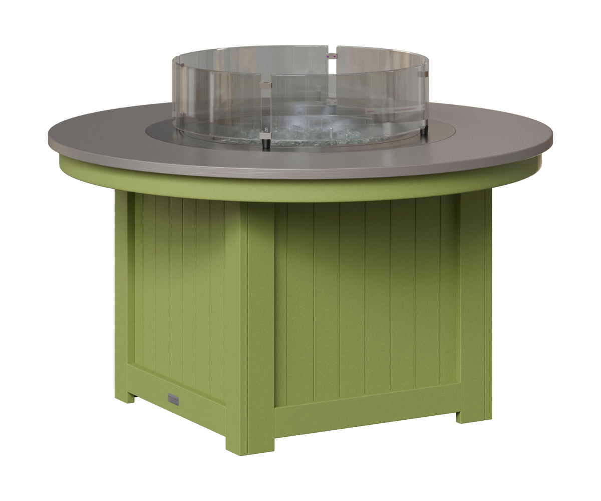 Berlin Gardens Donoma 44" Round Fire Pit in Kiwi Green, Hammered Stainless top