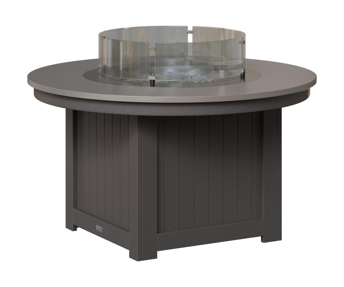 Berlin Gardens Donoma 44" Round Fire Pit in Smoke Gray, Hammered Stainless top