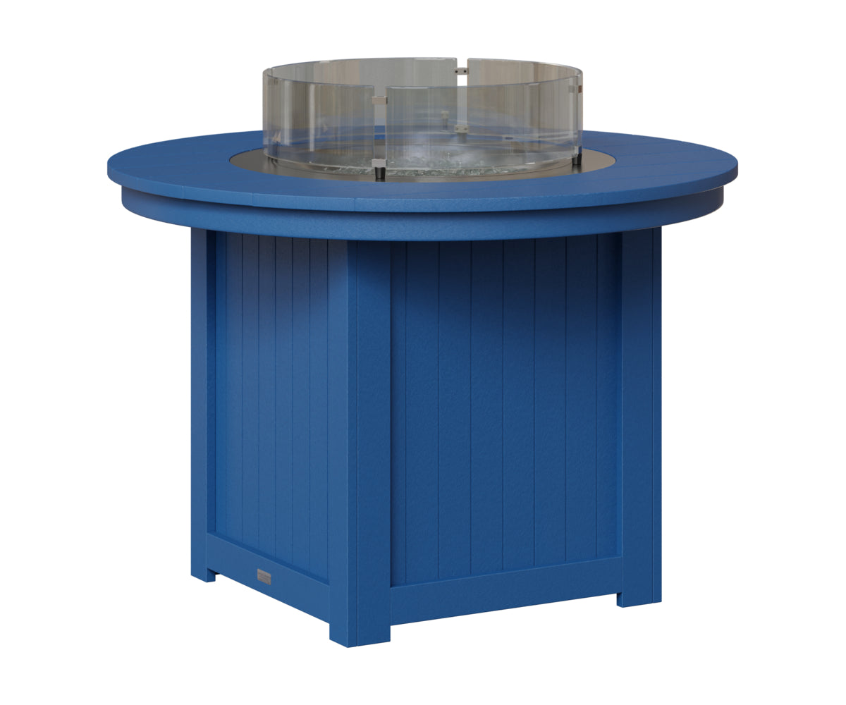 Berlin Gardens Donoma 44" Round Fire Table Dining in Pacific Blue