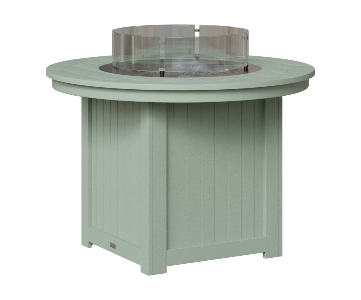 Berlin Gardens Donoma 44" Round Fire Table Dining in Sea Foam