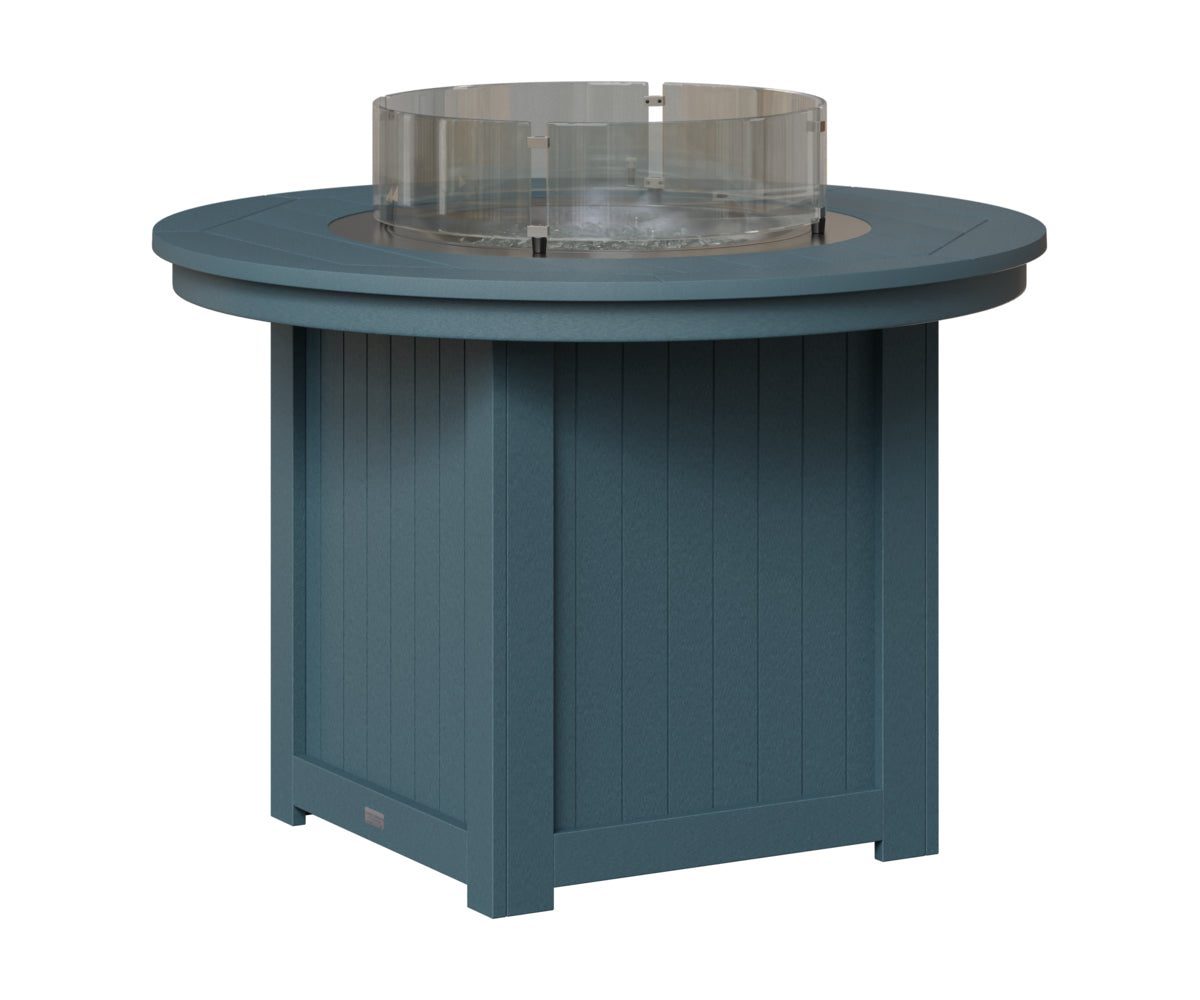 Berlin Gardens Donoma 44" Round Fire Table Dining in Slate