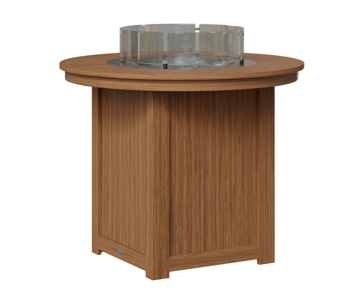 Berlin Gardens Donoma 44" Round Fire Table Counter in Antique Mahogany