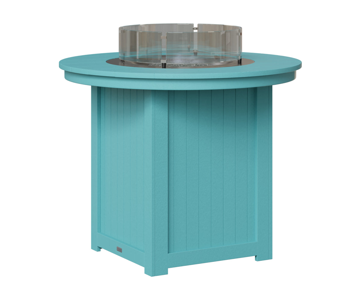 Berlin Gardens Donoma 44" Round Fire Table Counter in Aruba Blue