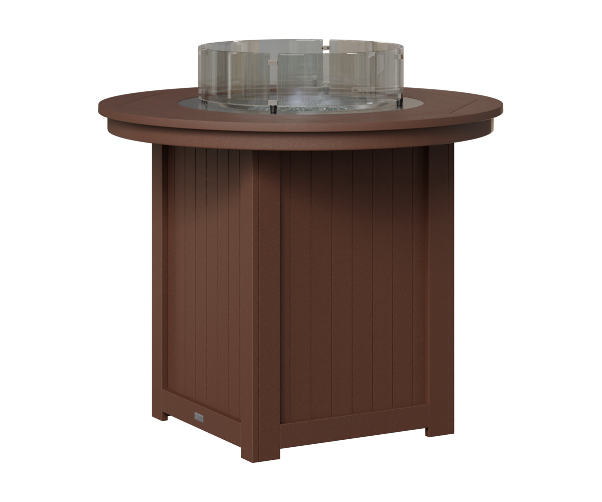 Berlin Gardens Donoma 44" Round Fire Table Counter in Chocolate Brown